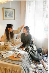 Sofia Linen Cotton Ruffle Maxi Dress