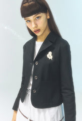 Tailored Linen Blazer for Women with Structured Fit, Classic Lapel, and Lightweight Fabric