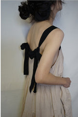 Angelina Linen Cotton Maxi Tiered Slip Dress