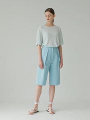 Relaxed Cotton Top with Drop Shoulders and Clean Minimalist Silhouette