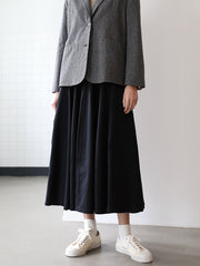 Elegant A-Line Mid-Length Skirt in Lightweight Linen Fabric for Everyday Chic Style