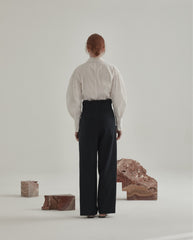 High-Waisted Linen Pants with Belted Waist and Wide-Leg Silhouette for Effortless Style
