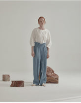 High-Waisted Linen Pants With Wide-Leg Silhouette And Belted Waistband For Effortless Style
