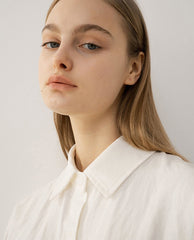 Tailored Belted Linen Jumpsuit with Short Sleeves and Pocket Detail for Effortless Chic