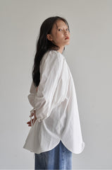Elegant Puff Sleeve Linen Blouse With Drawstring Detail And Relaxed Silhouette For Women