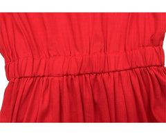 Sleeveless Linen Midi Dress With Fitted Bodice And Flowy Skirt