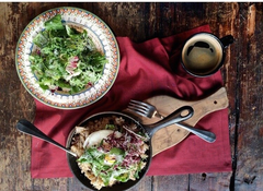 Mantel individual de lino y algodón