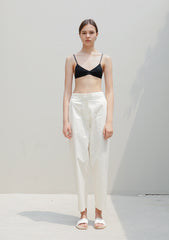 High-Waisted Wide-Leg Linen Pants with Tailored Fit and Elastic Back Waistband