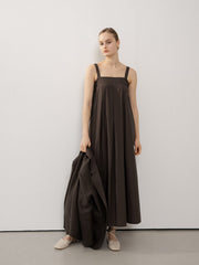 Tailored Longline Linen Blazer with Button Cuffs and Detachable Waist Belt