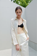 High-Waisted Wide-Leg Linen Pants with Tailored Fit and Elastic Back Waistband