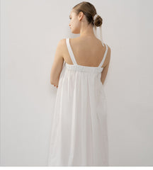 Sleeveless Linen Maxi Dress with Adjustable Straps and Flowy A-Line Silhouette