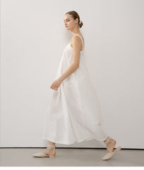 Sleeveless Linen Maxi Dress with Adjustable Straps and Flowy A-Line Silhouette