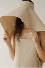 Beige Linen Maxi Dress with Thin Double Straps and Side Slits for Effortless Summer Style