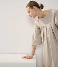 Elegant Sleeveless Linen Maxi Dress with Gathered Back and Flowy A-Line Silhouette