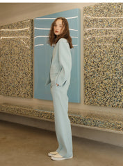 Linen Blazer Asymmetric Button-Front Linen Coat With Tailored Silhouette