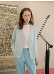 Relaxed Fit Women's Linen Pants - Elastic Waist Tapered Linen Trousers With Ankle Cuff Detail