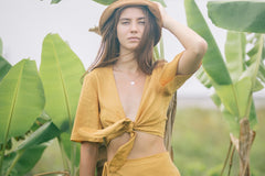 Wrap-Style Linen Skirt with High Waist Tie and Asymmetric Hemline