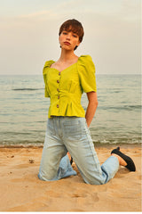 Double-Breasted Linen Trench Coat with Belted Waist and Oversized Lapel Collar