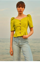 Double-Breasted Linen Trench Coat with Belted Waist and Oversized Lapel Collar