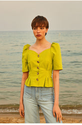 Double-Breasted Linen Trench Coat with Belted Waist and Oversized Lapel Collar