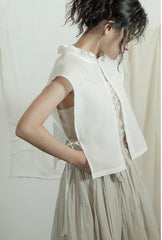 Chaleco vintage de lino y algodón Marina