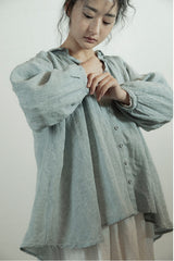 Camisa de manga larga Patricia de lino y algodón