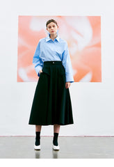 Crisp Cotton Poplin Shirt for Women with Oversized Fit and Long Sleeves for Modern Styling