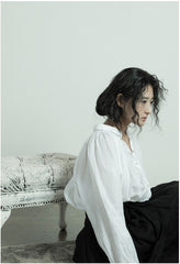 Falda larga cruzada de lino y algodón Patricia