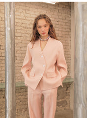 Wide-Leg Tailored Pants In Premium Linen Blend Fabric