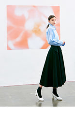 Crisp Cotton Poplin Shirt for Women with Oversized Fit and Long Sleeves for Modern Styling