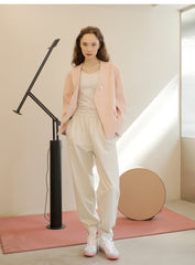 High-Waisted Relaxed Fit Linen Pants With Elastic Waistband