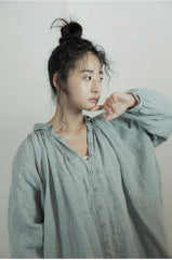 Camisa de manga larga Patricia de lino y algodón