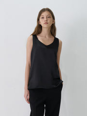 Elegant Linen Square Neck Puff Sleeve Blouse with Button Back Detail for Women