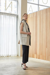 High-Waisted Wide-Leg Linen Pants for Women with Relaxed Fit and Tailored Detailing