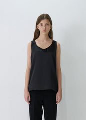 Elegant Linen Square Neck Puff Sleeve Blouse with Button Back Detail for Women