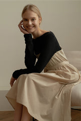 Sleeveless Women’s Linen Midi Dress with Adjustable Straps and Button-Front Detailing