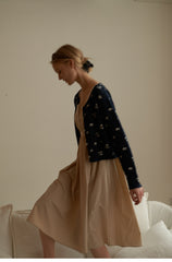 Sleeveless Women’s Linen Midi Dress with Adjustable Straps and Button-Front Detailing