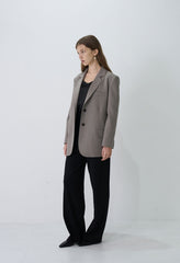 High-Waisted Wide-Leg Linen Pants with Tailored Pleats and Elegant Flowing Drape