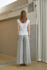 High-Waisted Wide-Leg Linen Pants with Tailored Fit and Breathable Lightweight Fabric