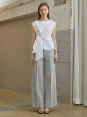 High-Waisted Wide-Leg Linen Pants with Tailored Fit and Breathable Lightweight Fabric