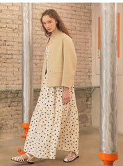 Asymmetric Button-Front Linen Coat With Tailored Silhouette
