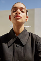 Button-Down Linen Midi Dress with Belted Waist, Short Sleeves and Structured Shirt Collar