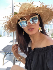 Linen Off-Shoulder Blouse with Drawstring Front and Cropped Hem