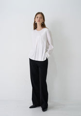 High-Waisted Wide-Leg Linen Pants in Black with Soft Tailoring and Effortless Drape