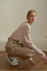 High-Rise Pleated Wide-Leg Linen Pants with Tapered Ankle Fit for Effortless Elegance