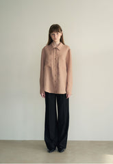 High-Waisted Wide Leg Linen Pants for Women with Tailored Fit and Structured Silhouette