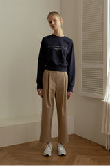 High-Rise Pleated Wide-Leg Linen Pants with Tapered Ankle Fit for Effortless Elegance