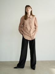High-Waisted Wide Leg Linen Pants for Women with Tailored Fit and Structured Silhouette