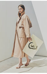 Linen Longline Coat with Relaxed Belted Silhouette