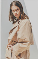 Linen Longline Coat with Relaxed Belted Silhouette